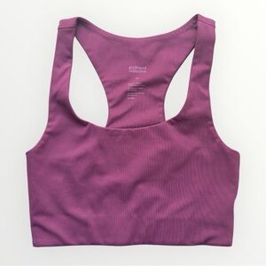 Girlfriend Collective Womens Plum Paloma Racerback Long Line Sports Bra Size XS